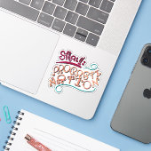 Stap 1: Uitstelgedrag Sticker (Laptop met iPhone)