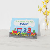 Stap 3 de Kleurrijke Trein van de Dag van de Zoon  Kaart (Gele Bloem)