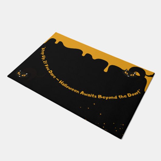 Stap ,als je durft! Spooky Halloween Deurmat (Schuin)
