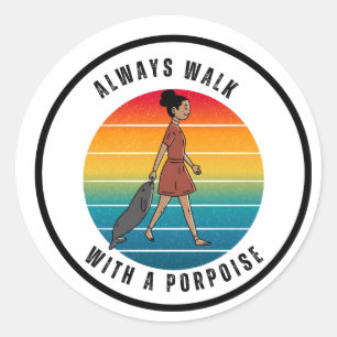 STAP ALTJD MET EEN BRUINVIS Sticker