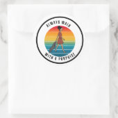 STAP ALTJD MET EEN BRUINVIS Sticker (Tas)