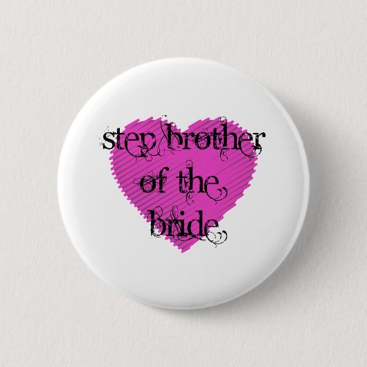 Stap Broer van de Bride Ronde Button 5,7 Cm (Voorkant)