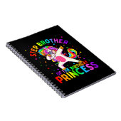 Stap Broer van de Verjaardag Prinses Meisje Dabbin Notitieboek (Rechterzijde)