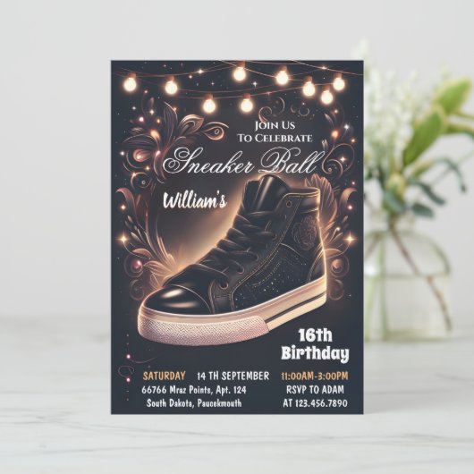 Stap Chic Schoen Meisje Sweet 16 Sneaker Bal Verja Kaart (Staand voorkant)