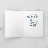 Stap Dochter Verjaardag Daisies en Wildflower Kaart (Binnen)