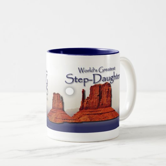 Stap-dochter's liefhebbende blauwe Mok (Voorkant rechts)