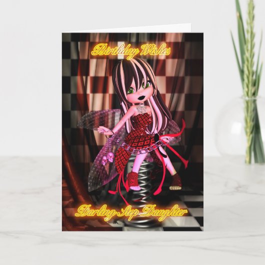 Stap Dochterverjaardag met Moonies Cutie Pie Gothi Kaart (Voorkant)