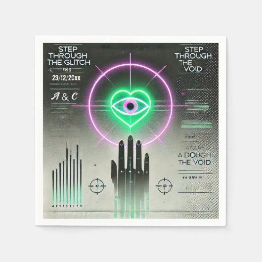 🖤 "Stap door de glitch" Weirdcore servet 🖤 (Voorkant)