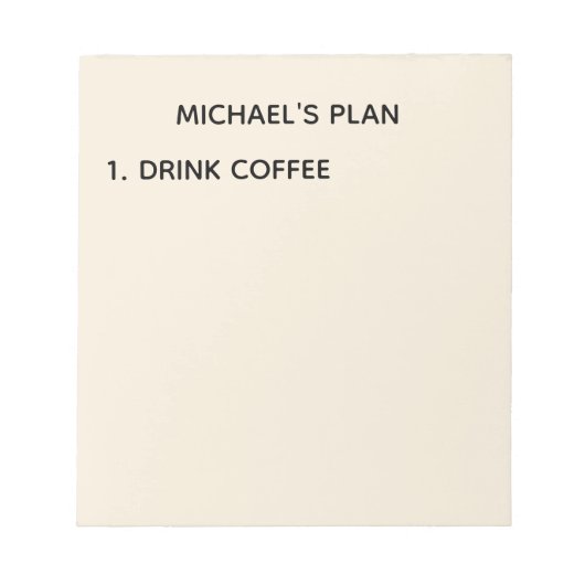 Stap één Blocnote (Voorkant)