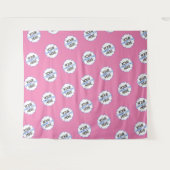 Stap en Herhaal Achtergrond Eigen Bedrijf Logo Roz Wandkleed (Voorkant (horizontaal))