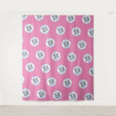 Stap en Herhaal Achtergrond Eigen Bedrijf Logo Roz Wandkleed (Voorkant)