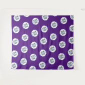 Stap en herhaal Achtergrond eigen Paars Bedrijfs v Wandkleed (Voorkant (horizontaal))