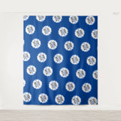 Stap-en-Herhaal-Achtergrond Eigen Zakelijk Logo Bl Wandkleed (Voorkant)