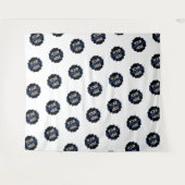 Stap en Herhaal Achtergrond Eigen Zakelijk Logo Wi Wandkleed (Voorkant (horizontaal))