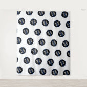 Stap en Herhaal Achtergrond Eigen Zakelijk Logo Wi Wandkleed (Voorkant)