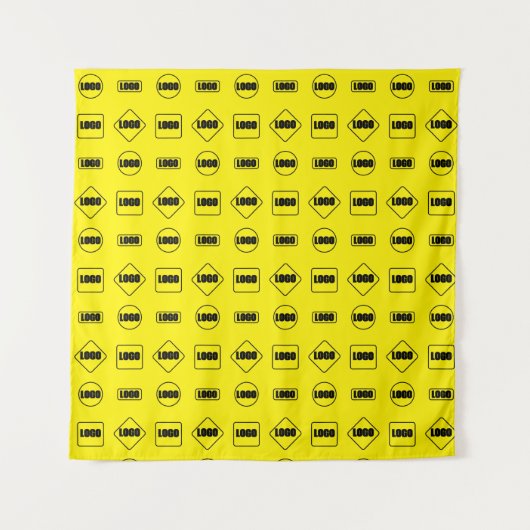 Stap en Herhaal Bedrijfssponsor Foto Achtergrond Wandkleed (Voorkant)