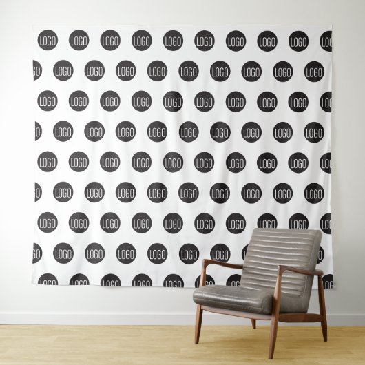 Stap en herhaal logo selfie fotobackdrop wandkleed (In Situ (horizontaal))