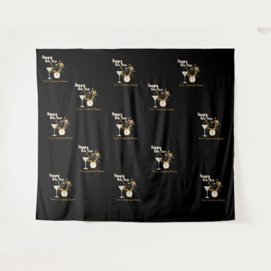 Stap en Herhaal New Years Eve Party Wandkleed (Voorkant (horizontaal))