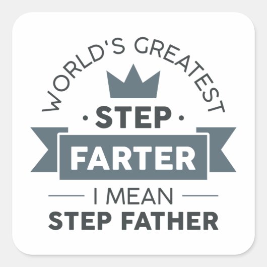 Stap Farter Vierkante Sticker (Voorkant)