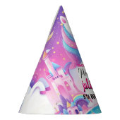 Stap girly schattig paarse roze eenhoorn 5e verjaa feesthoedjes (Links)