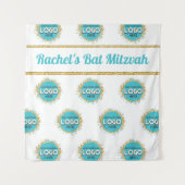 Stap & Herhaal Bat Mitzvah LOGO toevoegen Achtergr Wandkleed (Voorkant)