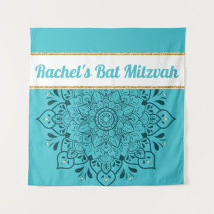 Stap & Herhaal Bat Mitzvah LOGO VAN JOU Toevoegen Wandkleed