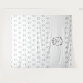 Stap herhaal modern bedrijfslogo bedrijf wit wandkleed (Voorkant (horizontaal))