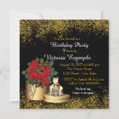 Stap in 40 verjaardagsfeestje rode schoenen kaart (Achterkant)