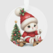 Stap in de feestelijke geest met de kerstmuis ornament (achterkant)