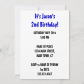 Stap in de feesttrein van 2 jaar oud kaart (Achterkant)