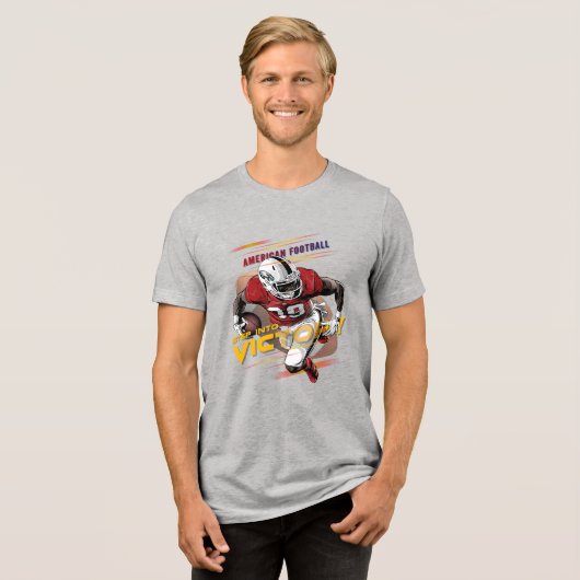 Stap in de overwinning | Heren Tri-Blend Shirt (Voorkant volledig)