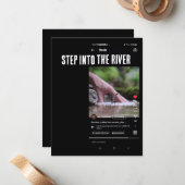 Stap in de rivier Notecard - Screen Shot Digital Notitiekaartje (Voorkant / Achterkant in situ)
