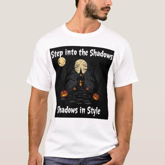 Stap in de schaduw in stijl t-shirt (Voorkant)