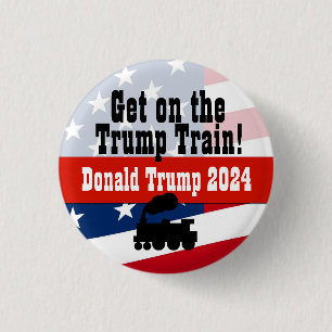 Stap in de Trump Train Button Donald Trump 2016