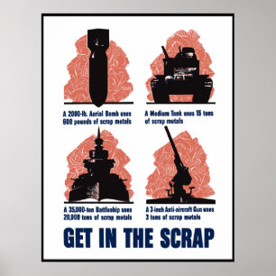 Stap in de vuilnisbak — rand poster