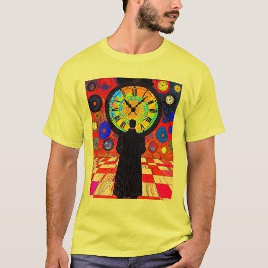 Stap in de wereld van de oneindige tijd loops t-shirt (Voorkant)