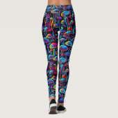Stap in een Neon Wonderland: Gloeiende Groeven Leggings (Achterkant)