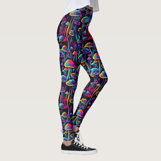 Stap in een Neon Wonderland: Gloeiende Groeven Leggings (Rechts)