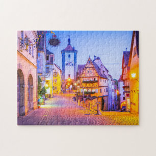 Stap in een sprookjesachtige stad in Duitsland Legpuzzel