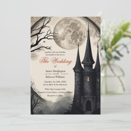 Stap in een wereld van duistere romance kaart (Staand voorkant)