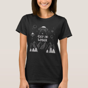 Stap in - Funny Alien UFO-ontvoering T-shirt