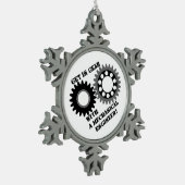 Stap in Gear Tin Sneeuwvlok Ornament (Links)