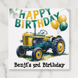 Stap in Gear Tractor 3rd Birthday Bash Bedankjes Labels