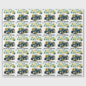 Stap in Gear Tractor 3rd Birthday Bash Cadeaupapier (Vlak)