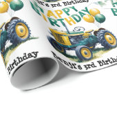 Stap in Gear Tractor 3rd Birthday Bash Cadeaupapier (Rol Hoek)