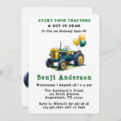 Stap in Gear Tractor 3rd Birthday Bash Kaart (Voorkant / Achterkant)