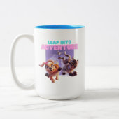 Stap in het avontuur tweekleurige koffiemok (Links)