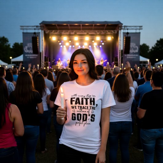 Stap in het Perfecte Plan van God met Geloof Tri-Blend Shirt