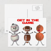 Stap in het spel briefkaart (Voorkant / Achterkant)