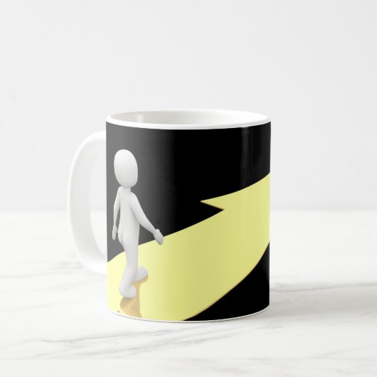 "Stap in het succes, één slok per keer. ☕✨ Koffiemok (Voorkant links)